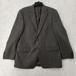 Lauren Ralph Lauren Houndstooth Plaid Blazer Jacket Mens 42R Sports‎ Coat Wool